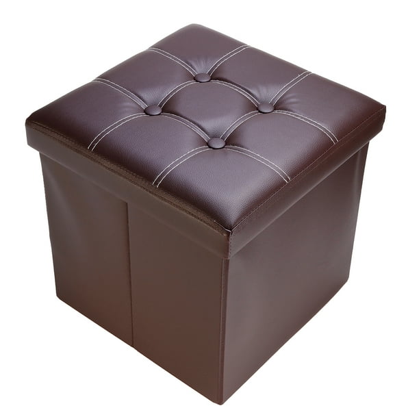 Folding Storage Ottoman Cube Foot Rest Stool Seat 402525cm 
